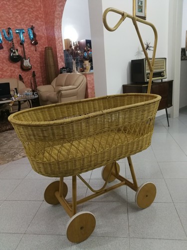 Culla vimini con - in,