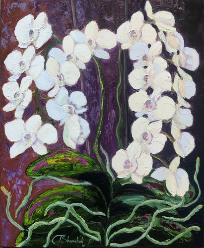 Orchidee dipinto olio - orchidee,