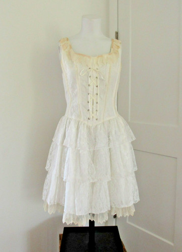 Vestito corsetto con volant - , in