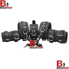 Set di 7 pezzi in vera pelle