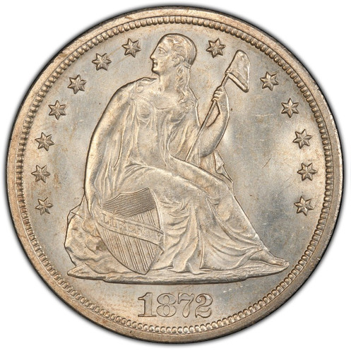 One dollar 1872 seated liberty - seated,