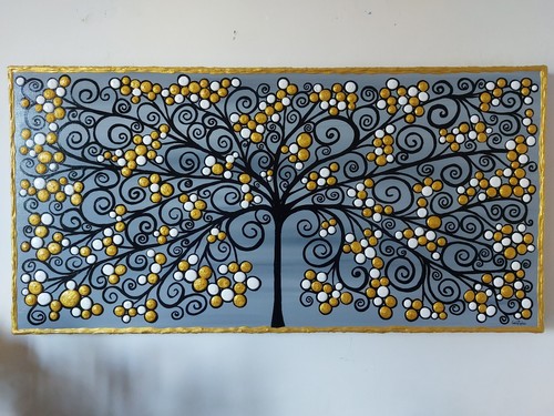 Quadro dipinto mano albero - quadro,