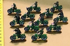 Toy Soldiers - WWII MOTOCICLISTI TEDESCHI  Plastica 1/72, Dipinti Mano, pezzi 5