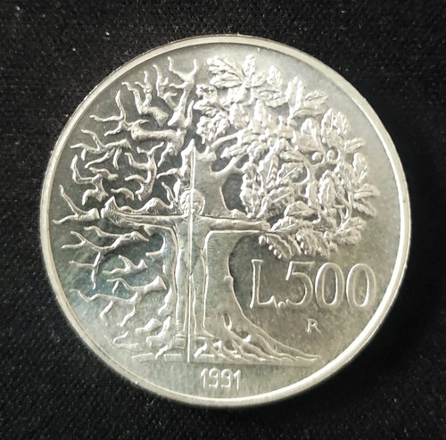 500 lire 1991 flora - flora, fauna