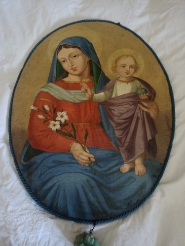 Dipinto antico madonna col - madonna,
