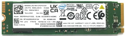 Intel 2280 512 gb pcie - 2280,