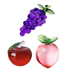 Figurine di frutta in vetro