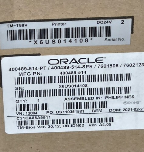 Epson t88v micros - tm-t88v, oracle