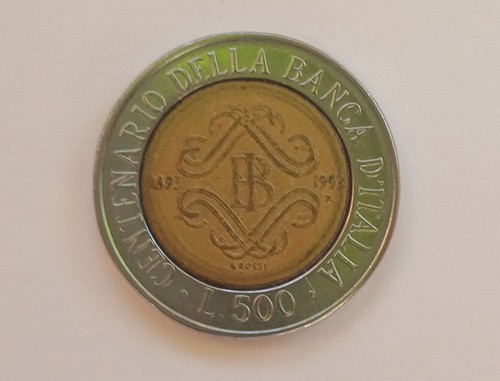 Moneta 500 lire centenario - 500,