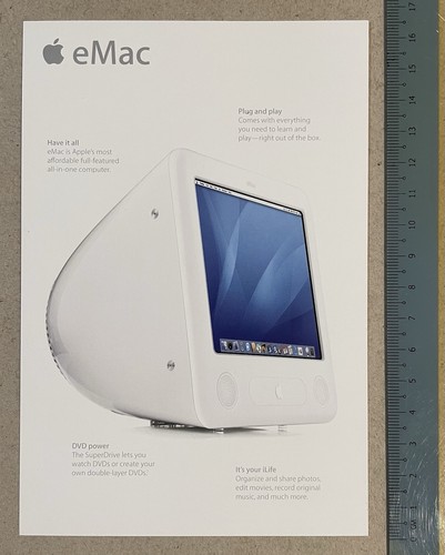 Scheda pubblicitaria computer