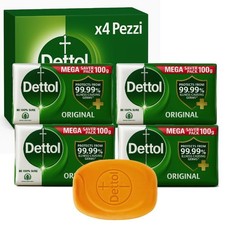4 Pezzi Dettol Saponetta antibatterica Original 100g Sapone Disinfettante corpo