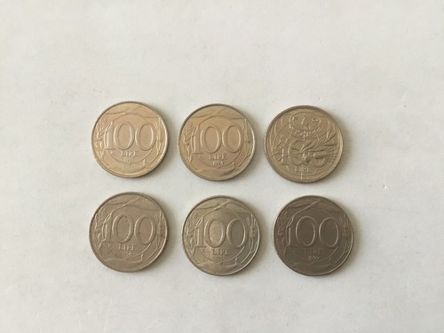 Italie pièces 100 lire - 6,