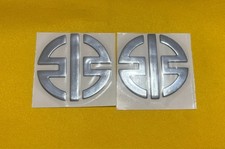 2 ADESIVI KAWASAKI STEMMA MOTO carena 3D Logo gel resinati CROMATI 5x5cm Stemmi