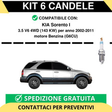 KIT 6 CANDELE per KIA Sorento I 3.5 V6 4WD 143 kw anno 2002-2011