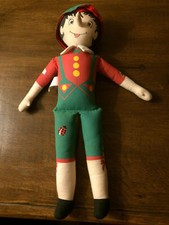 Delizioso Pinocchio di stoffa da collezione raro vintage