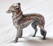 Borzoi, levriero russo, argento 800 , pesante, figura, scultura
