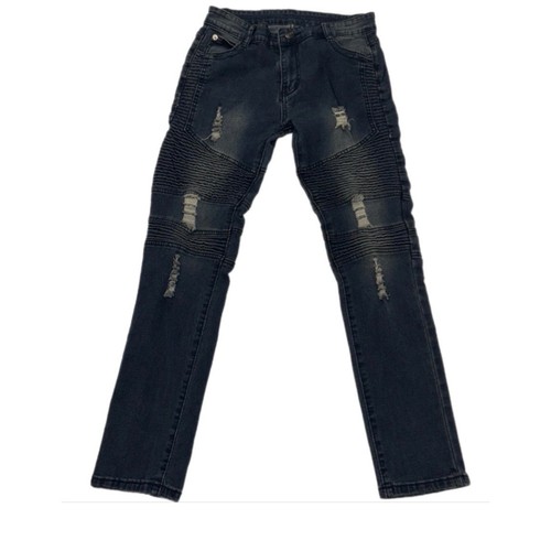 Jeans moto ragazzo blu