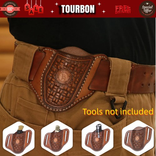 Tourbon leather folding - tourbon, knife