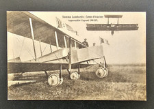 Cartolina viaggiata Somma Lombardo Campo d'Aviazione Apparecchio Caproni 300 HP