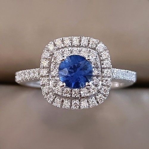 Anello zaffiro blu naturale - naturale, e