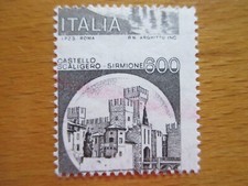 italia 1980 varieta' castello scaligero 600 ha solo colore nero e dentell. spost