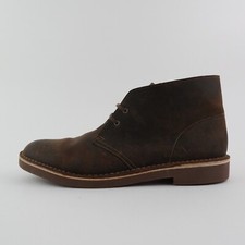 Stivali Clarks Bushacre Chukka Desert da uomo taglia 12 M scarpe in pelle marrone 15522