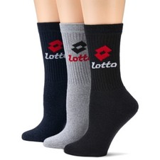 8 paia di calze da tennis LOTTO In spugna con rinforzo su punta e tallone