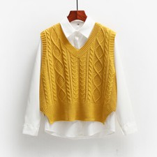 Gilet gilet girocollo maglia