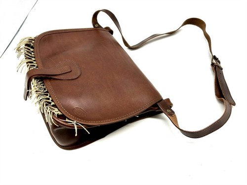 Borsa cuoio con rete porta - in,