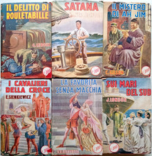 LOTTO DI 6 ROMANZI ROMANTICA MONDIALE SONZOGNO ANNI '50 DA L.300-G