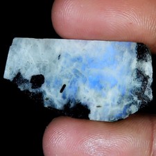 46,10 Cts Pietra Preziosa Grezza Di Luna Arcobaleno Cabochon 19x35x7 Mm UR310