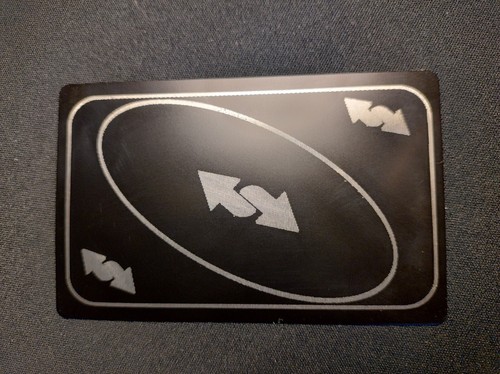 Uno reverse card premium - reverse, metal