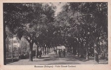 31-99) CARTOLINA BAZZANO VIALE GIOSUE' CARDUCCI ANIMATA BOLOGNA