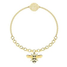 Swarovski crystal gold bee