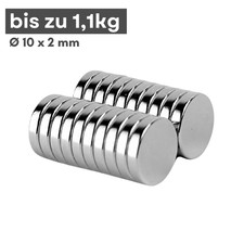 Magnete neodimio 10x2 mm - al,