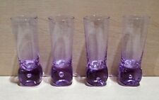 LOTTO STOCK SET 4 BICCHIERI DRINK COCKTAIL VETRO MURANO RETRO VINTAGE ANNI 70 80