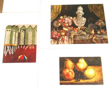 LOTTO 3 STAMPE LITOGRAFICHE GIORGIO DE CHIRICO OPERE DEL 1963 - 1935 - 1960