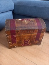 Vintage scrigno baule Bauletto Legno Stile Fiorentino leggere descriz.+ foto