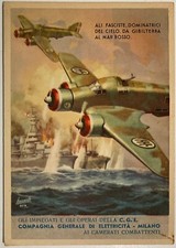 BOCCASILE C.G.E. COMP. GENERALE DI ELETTRICITÀ CARTOLINA VIAGGIATA POSTA CAMPO 