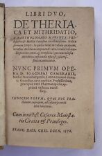 MARANTA BARTOLOMEO. Libri duo, de Theriaca et mithridato... nunc primo oper 157