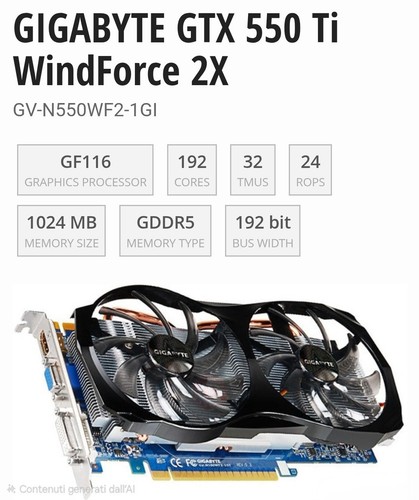 Gigabyte geforce gtx 550 - geforce, ti
