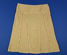 Benetton gonna midi donna usato velluto a coste W28 tg 42 beige longuette T8108