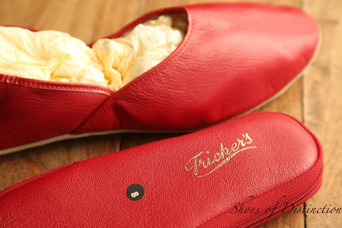 Trickers scarpe pelle rosse - in,