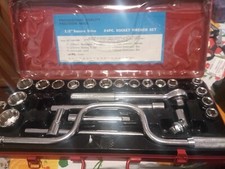 VINTAGE 24 PIECE SOCKET WRENCH SET METRIC & IMPERIAL GARAGE MECHANICS