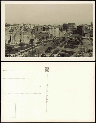 Cartolina roma via - cartolina,