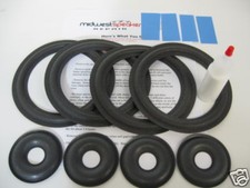 KEF 104/2 Woofer Refoam Kit con Tappi Antipolvere Ciambella Schiuma - Riparazione Altoparlanti 