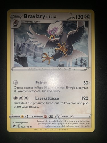 Carta pokemon braviary - carta,