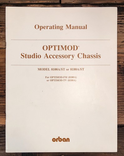 Orban optimod 8100a - 8100a, st
