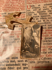 RELIQUIA Santa Gemma Galgani: ancora decorata a mano su pergamena - '900!!!