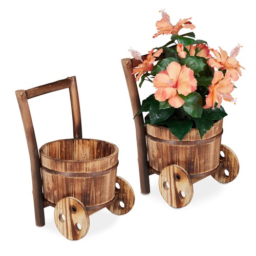 Relaxdays carriole portafiori - relaxdays,
